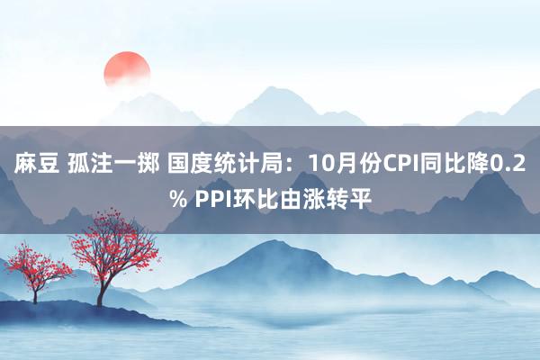 麻豆 孤注一掷 国度统计局：10月份CPI同比降0.2% PPI环比由涨转平