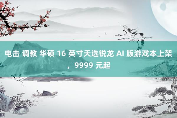 电击 调教 华硕 16 英寸天选锐龙 AI 版游戏本上架，9999 元起