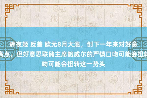 辉夜姬 反差 欧元8月大涨，创下一年来对好意思元的最高点，但好意思联储主席鲍威尔的严慎口吻可能会扭转这一势头