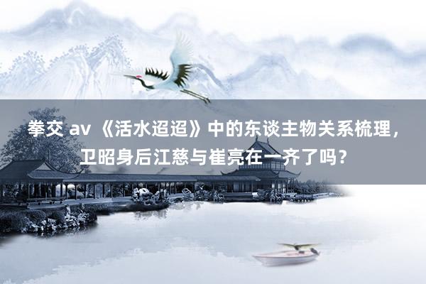 拳交 av 《活水迢迢》中的东谈主物关系梳理，卫昭身后江慈与崔亮在一齐了吗？