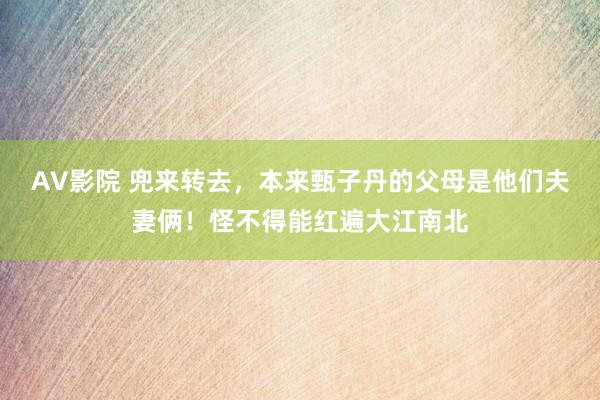 AV影院 兜来转去，本来甄子丹的父母是他们夫妻俩！怪不得能红遍大江南北