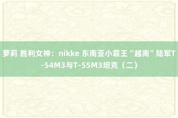 萝莉 胜利女神：nikke 东南亚小霸王“越南”陆军T-54M3与T-55M3坦克（二）