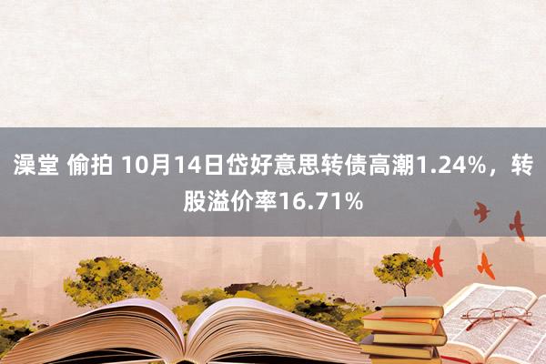 澡堂 偷拍 10月14日岱好意思转债高潮1.24%，转股溢价率16.71%