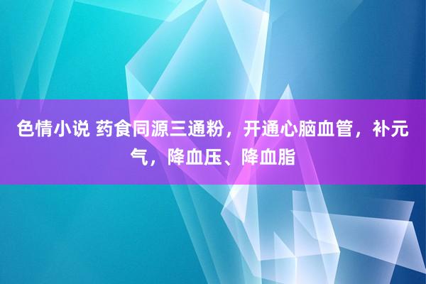 色情小说 药食同源三通粉，开通心脑血管，补元气，降血压、降血脂