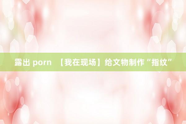 露出 porn  【我在现场】给文物制作“指纹”