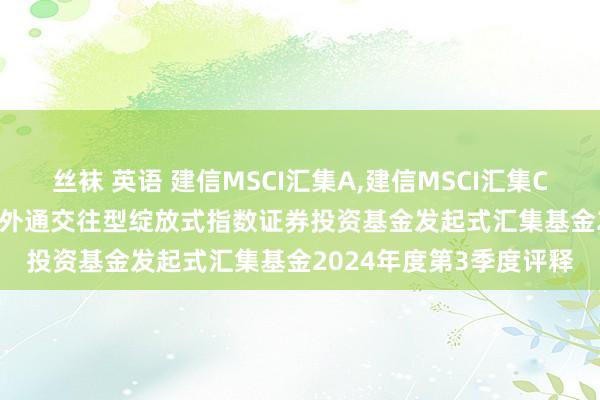 丝袜 英语 建信MSCI汇集A，建信MSCI汇集C: 建信MSCI中国A股国外通交往型绽放式指数证券投资基金发起式汇集基金2024年度第3季度评释