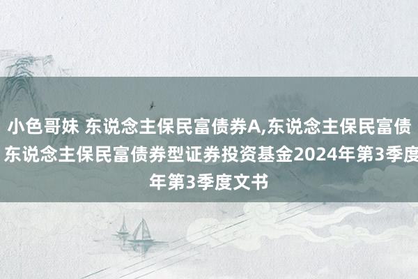 小色哥妹 东说念主保民富债券A，东说念主保民富债券C: 东说念主保民富债券型证券投资基金2024年第3季度文书