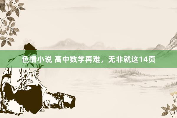 色情小说 高中数学再难，无非就这14页