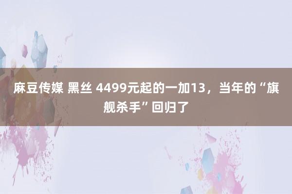 麻豆传媒 黑丝 4499元起的一加13，当年的“旗舰杀手”回归了