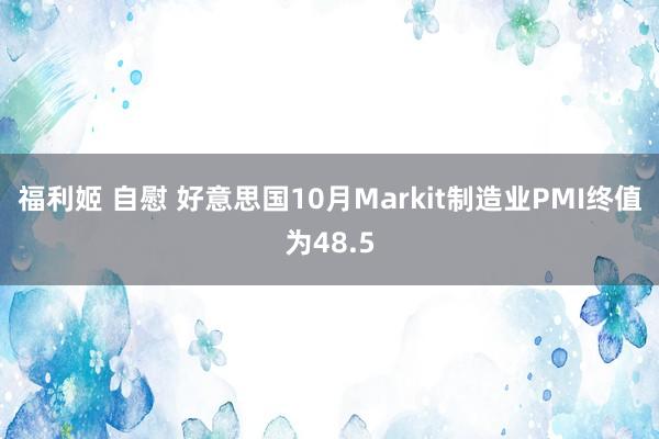 福利姬 自慰 好意思国10月Markit制造业PMI终值为48.5