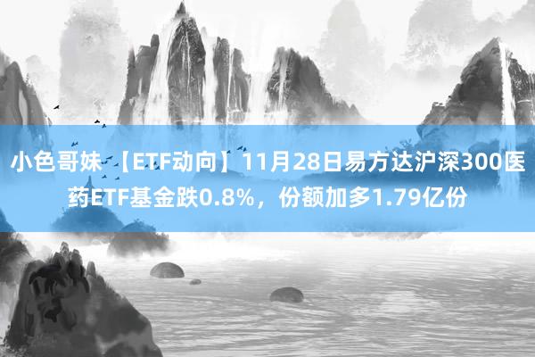 小色哥妹 【ETF动向】11月28日易方达沪深300医药ETF基金跌0.8%，份额加多1.79亿份