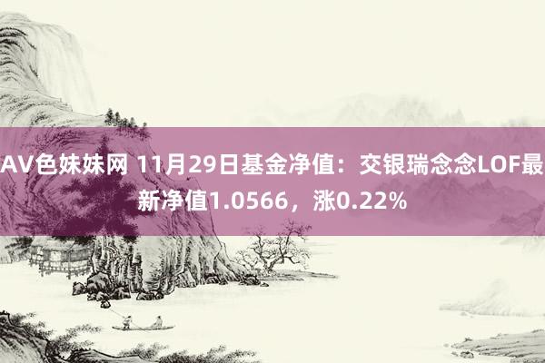 AV色妹妹网 11月29日基金净值：交银瑞念念LOF最新净值1.0566，涨0.22%