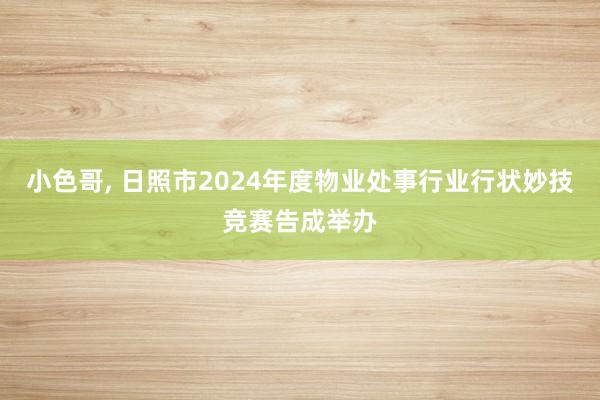 小色哥， 日照市2024年度物业处事行业行状妙技竞赛告成举办