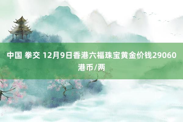 中国 拳交 12月9日香港六福珠宝黄金价钱29060港币/两