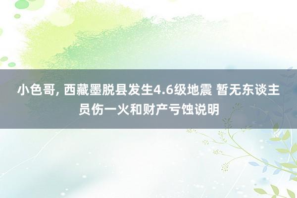 小色哥， 西藏墨脱县发生4.6级地震 暂无东谈主员伤一火和财产亏蚀说明