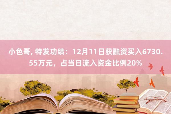 小色哥， 特发功绩：12月11日获融资买入6730.55万元，占当日流入资金比例20%