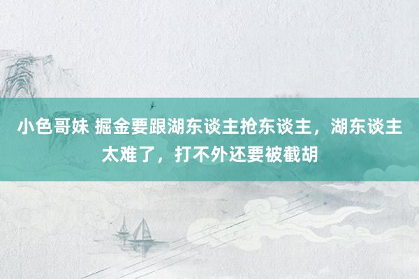 小色哥妹 掘金要跟湖东谈主抢东谈主，湖东谈主太难了，打不外还要被截胡