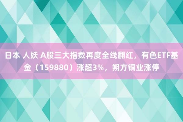 日本 人妖 A股三大指数再度全线翻红，有色ETF基金（159880）涨超3%，朔方铜业涨停