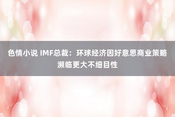 色情小说 IMF总裁：环球经济因好意思商业策略濒临更大不细目性