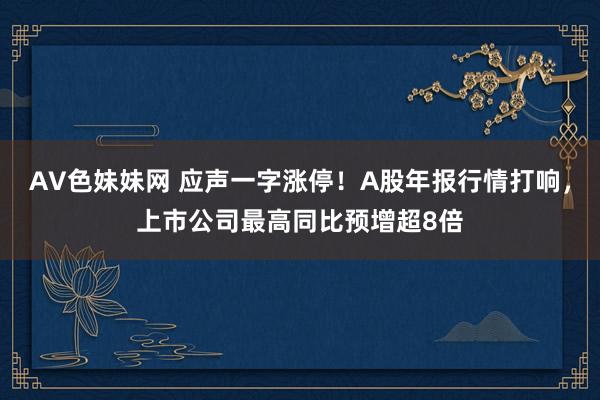 AV色妹妹网 应声一字涨停！A股年报行情打响，上市公司最高同比预增超8倍