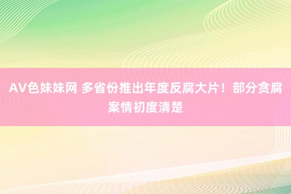 AV色妹妹网 多省份推出年度反腐大片！部分贪腐案情初度清楚